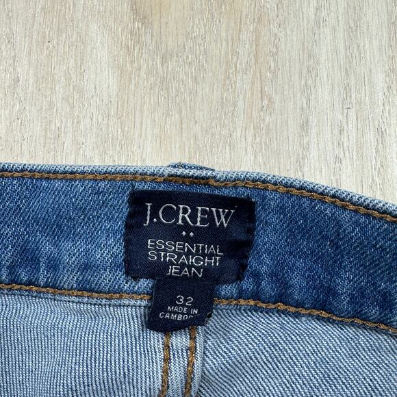 J Crew Essential Straight Jean Denim Women's Blue High Rise Casual Jeans 32 - Picture 9 of 15
